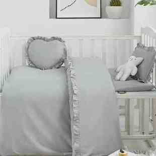 婴儿床上用品纯棉宝宝，床围床单被套件，夏季新生儿床围帏防撞