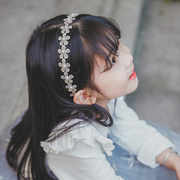 小仙女头箍儿童珍珠花朵压发箍蕾丝花边甜美公主发卡演出气质发饰