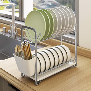 碗碟收纳架厨房置物架放碗架沥水架沥碗架子碗碟，架碗盘碗筷收纳盒