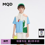 设计师系列mqd童装男童，短袖polo衫夏装，儿童卡通短袖t恤潮