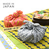 日本进口印花日式便当袋带饭和风包裹巾纯棉餐垫上班族手拎饭盒包