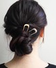 中国风古典元素合金u型发簪，冷淡风发叉，盘发的发梳简约发针