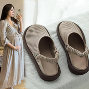 孕妇凉鞋夏季外穿防滑软底，2023孕期鞋子一脚蹬，孕晚期水肿凉拖