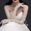 手套高级感蕾丝夏季薄款透明网纱新娘加长款婚纱结婚礼服手臂袖套