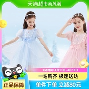 迪士尼女童连衣裙儿童夏装新款公主网纱裙女孩蓬蓬裙节日表演礼服