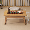 家用竹炕桌床上学习桌日式榻榻米小桌子创意飘窗桌实木矮茶桌