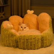 猫窝冬季保暖半封闭式猫，睡觉用拖鞋窝冬咪床四季通用狗窝用品