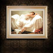 卧室床头装饰画欧式房间背景墙壁画，主卧现代油画，玄关温馨床头挂画