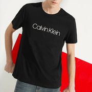 美国直邮Calvin Klein休闲男装 CK字母印花纯棉宽松短袖t恤男