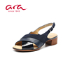 ara德国鹦鹉舒适女鞋 夏季一字型搭扣露趾粗跟全凉鞋 H楦20S35763
