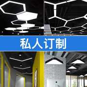 索亚达 LED长条灯长方形吊线铁艺吸顶会议室现代简约创意灯具办公