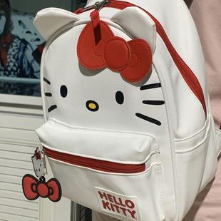 日系Hellokitty书包少女可爱大小号学生pu背包小众百搭卡通双肩包