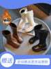 女童长筒靴子2024冬季新同款长靴，儿童马丁靴，黑色高筒靴长筒靴皮靴