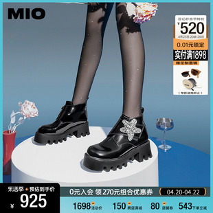 海陆同款MIO米奥冬款靴子松糕底小短靴海星钻饰加绒及踝靴女靴
