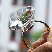 水晶超大钻戒钻石大戒指婚庆布景道具情人节求婚礼物结婚纪念品
