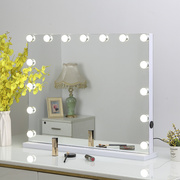 米卡化妆镜带灯充电大号台式led灯ins网红梳妆镜补光壁挂高清