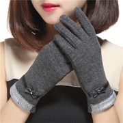 秋冬季女士手套加绒触屏韩版学生保暖加厚手套骑行电车手套