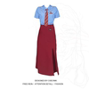 大码胖mm设计感美式学院，风条纹衬衫，+高腰半身裙两件套夏甜妹套装