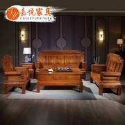 中式仿古红木沙发全实木花梨木沙发组合客厅沙发明清古典红木家具