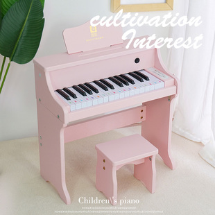 儿童钢琴木质玩具小女孩宝宝早教1一5岁3启蒙乐器生日礼物可弹奏