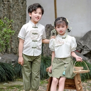 汉服女童六一儿童表演服装男童，古风套装夏季中国风古装幼儿园表演