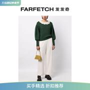 finalsaletoutacoup女士，方格针织高腰长裤，farfetch发发奇