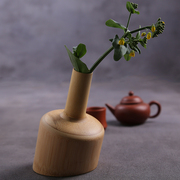 竹手工简约花瓶新中式茶台摆件创意水培花器茶室花艺盆文人禅中式