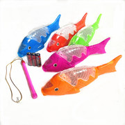 儿童玩具鱼网红鱼摇摆鱼会跑电动仿真投影音乐，电动鱼电池手提