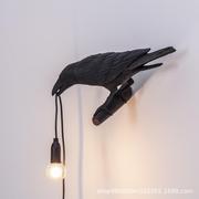 跨境吉祥鸟树脂壁灯北欧简约创意床头动物装饰台灯小鸟夜灯具装饰