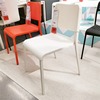 国内宜家家用塑料餐椅，欧式靠背椅子，帝奥多斯椅子白色亮橙色