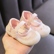 春夏季软底学步鞋子宝宝凉鞋公主鞋布鞋1一2岁婴儿鞋女童单鞋