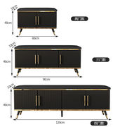 换鞋凳家用门口多功能实木对开门白色鞋柜一体坐凳轻奢卡座可坐式
