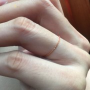 二件0.3mm极细手工红绳金色线精致气质细款幸运平安指环戒指