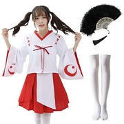 外贸出口日本女仆动漫 和服 桔梗连衣裙成人女装cosplay极乐净土