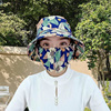 防晒帽子女款2024遮阳口罩户外防紫外线透气夏季一体护颈面罩