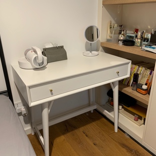 实木书桌梳妆桌一体小户，型化妆台办公电脑，整装北欧小桌子定制