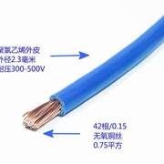 国标多股软电线RV0.75平方电线 RV0.75mm2软铜芯电源线100/米