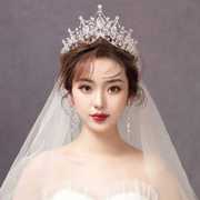 头饰新娘大气高级感2021主婚纱三件套生日成年韩式结婚女