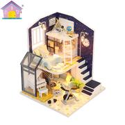 礼物手工diy小屋生日房子模型玩具制作拼装创意建筑别墅阁楼小女