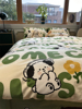 ins绿色字母小狗狗床上四件套全棉纯棉卡通1.5m米被套床单三件套