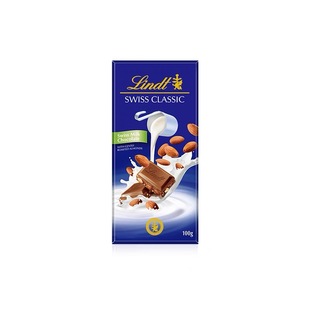 顺手Lindt/瑞士莲瑞士经典排装-榛子牛奶巧克力100g