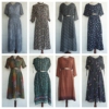 日本製vintage复古着孤品，巴洛克森系小清新棉质雪纺连衣裙
