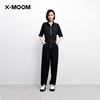 商场同款x--moom2023夏季弧线芽条铜氨天丝，连体裤女