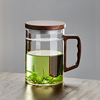 月牙玻璃绿茶杯专用耐高温茶水分离办公室喝水过滤花茶杯泡茶杯子