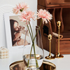 现代简约ins风彩色玻璃花瓶，欧式透明水养，插花鲜花瓶客厅家居摆件