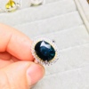 蓝宝石火彩镶嵌18k金戒指，吊坠两用款，搭配南非钻石黄钻