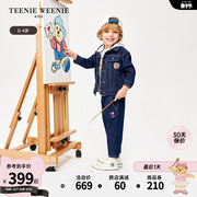 TeenieWeenie Kids小熊童装24春季男宝宝锁色牛仔夹克外套