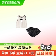 班喜迪婴儿套装夏装新款洋气宝宝吊带背心小童包屁裙夏季儿童套装