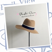 日本M标夏季小辣椒咖啡色草帽沙滩帽防晒帽可折叠草帽女礼帽