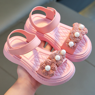 儿童女孩凉鞋男童中大童女宝宝小学生外穿沙滩魔术贴防滑夏季鞋子